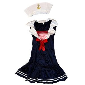 Leg Avenue Women’s Sailor Costume XS Blue Dress Anchor Halloween Adult Cosplay